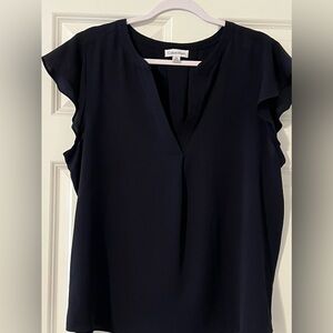 Women’s navy blue V-neck, Calvin Klein blouse size XL